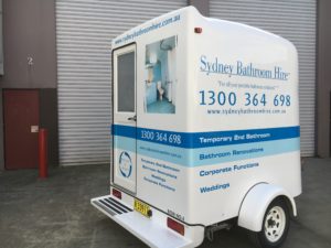 Bright new vibrant decals for Sydney Bathroom Hire.